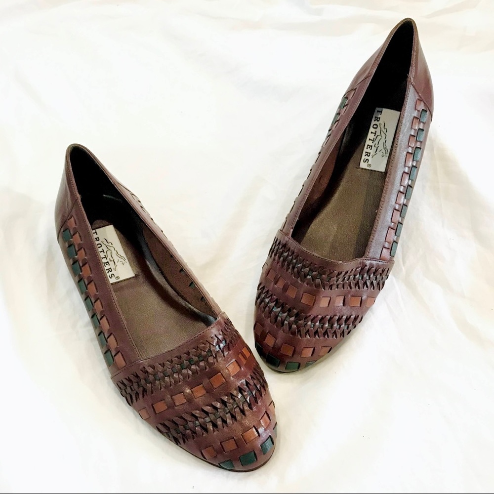 Trotters Avanti Woven Leather Loafer Size 9.5M